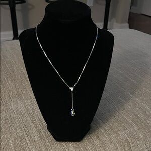 Swarovski Elegant Silver Necklace with Crystal Pendant